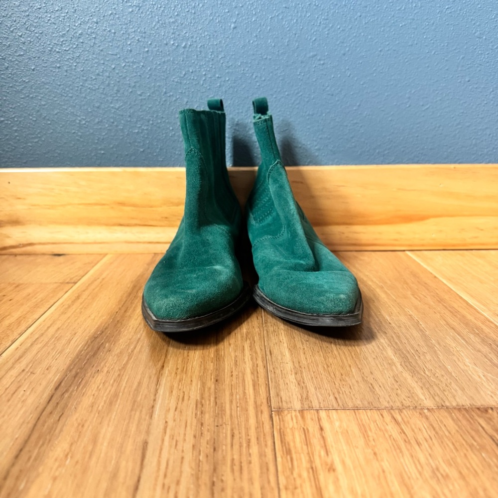 Calvin Klein Barbara Green Suede Western Booties size 9 - Picture 7 of 9